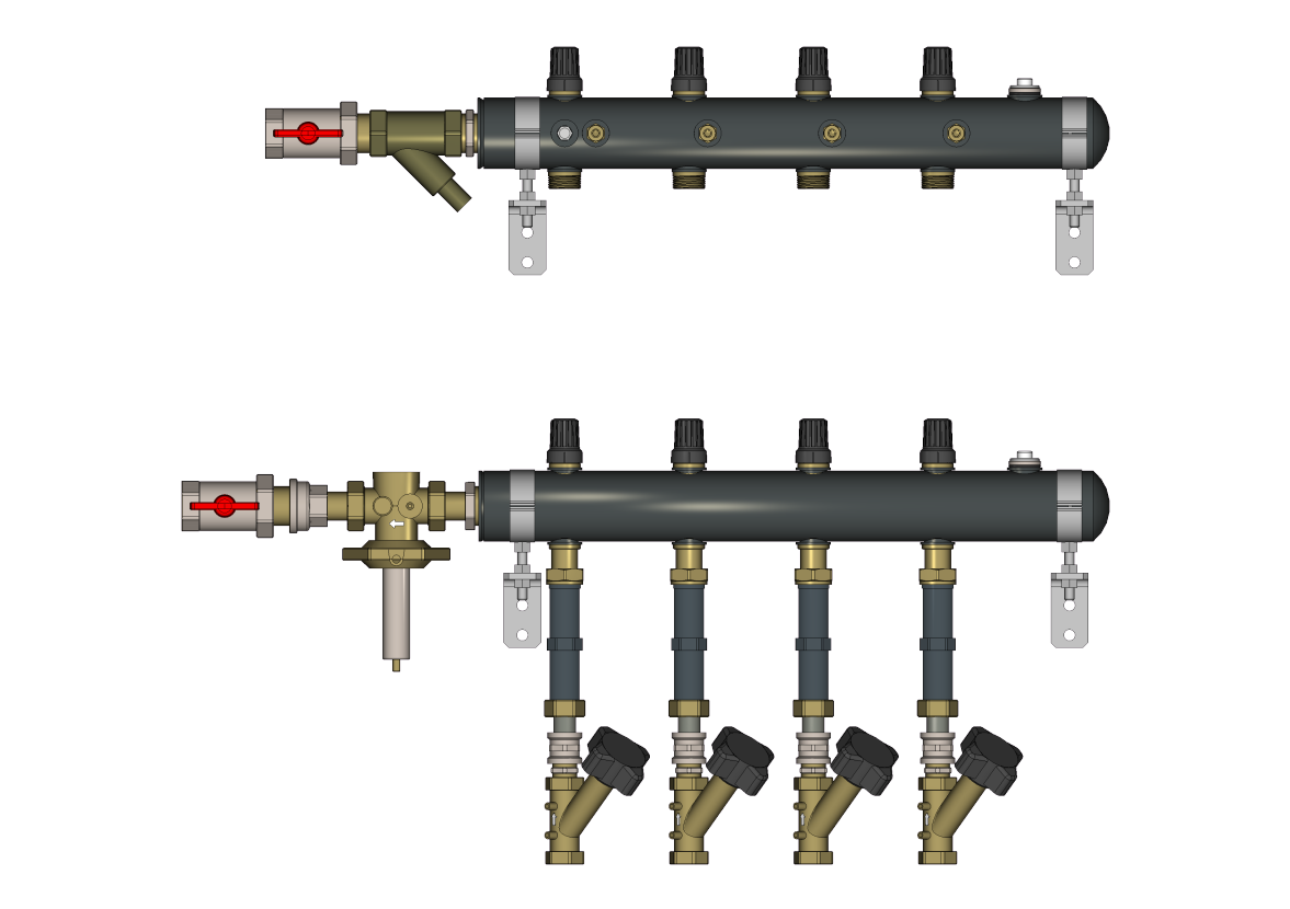 Ридан TDU.5R 162L2003R — Узел распределительный этажный DN50-5L-20-APT15-MNT15
