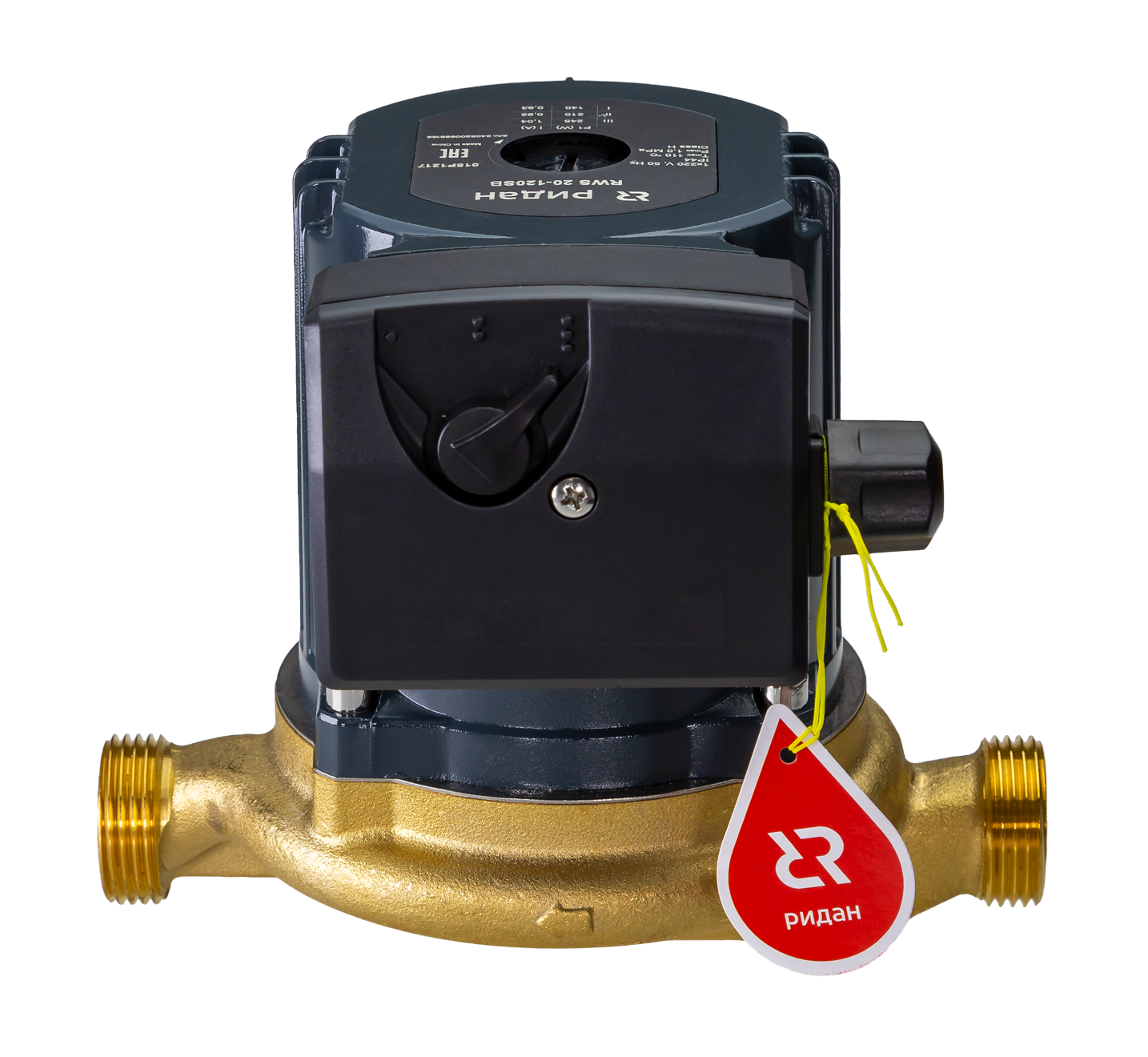 Ридан 015P1237 — Насос RWS 25-120SB, DN 25, PN 10, длина 180 мм, присоединение — резьба, корпус — латунь