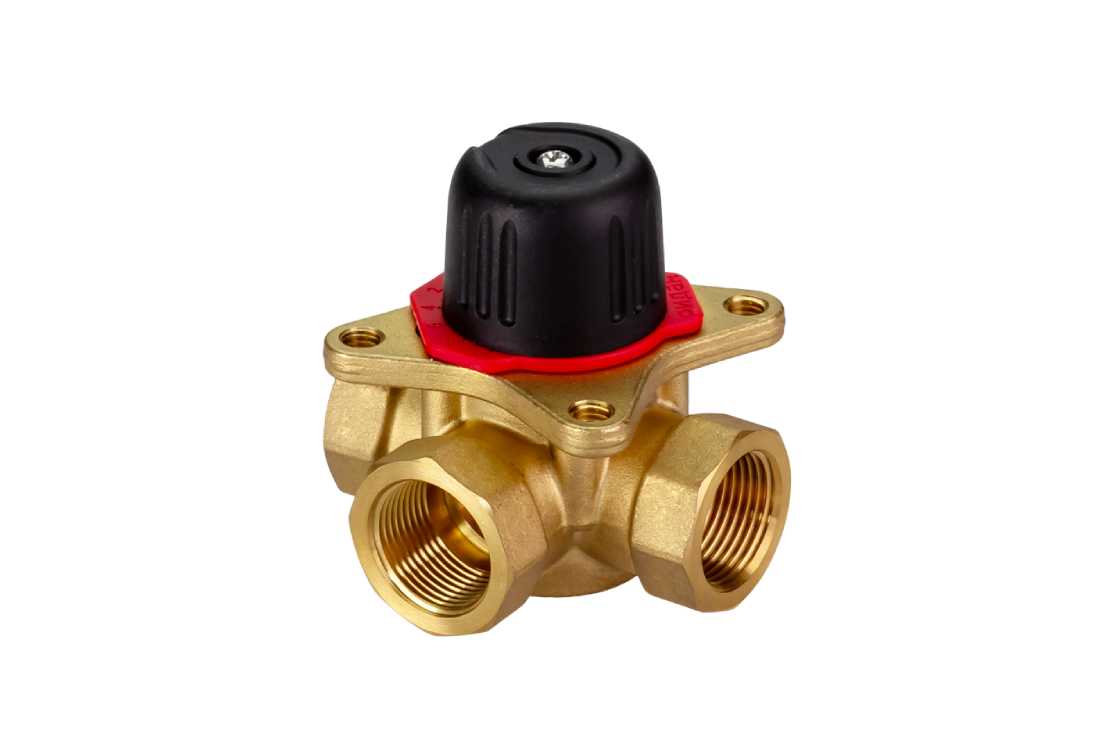 Ридан 065Z0403R — Клапан регулирующий поворотный HRB-3R PN10, DN15, Kvs 2,5, Tmax 110 °C, Rp1/2, корпус CW617N, трехходовой