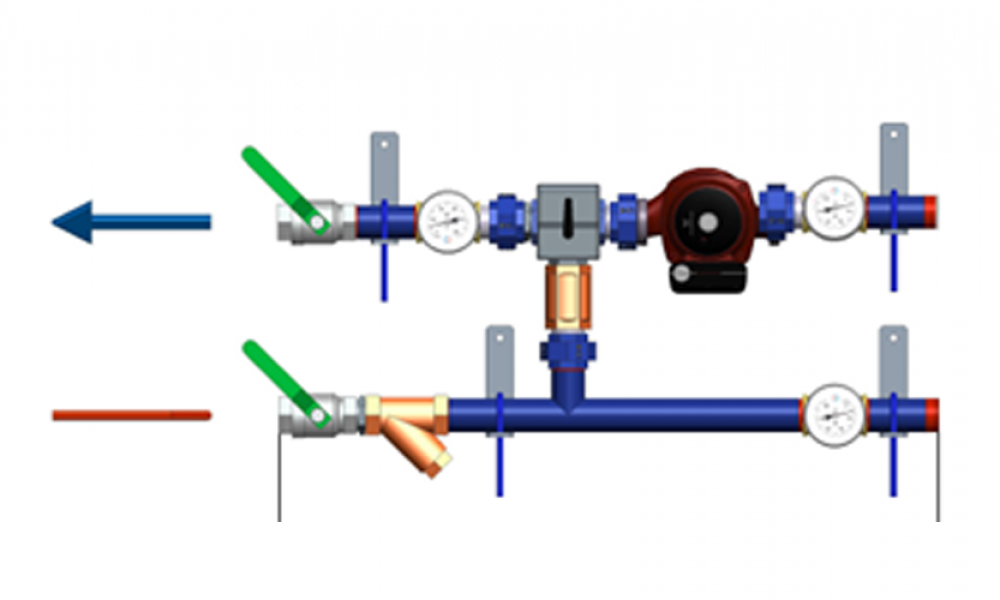 Ридан 150U3636 — Узлы теплоснабжения с термоманометрами АУУ-Т/M-40-5,6-25