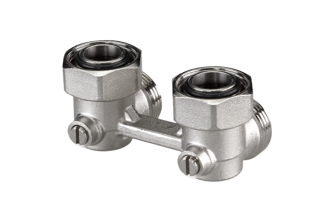 Ридан 013G4997R — Комплект для радиаторов с нижним подключением: клапан LV-KB (Ду20, 3/4, угловой) и терморегулятор TR 9001 Ultra